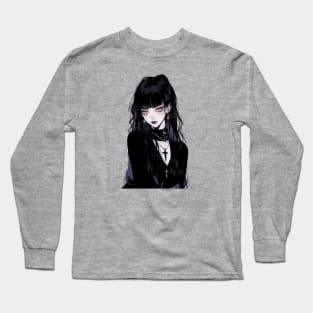 Cute Goth Girl Long Sleeve T-Shirt